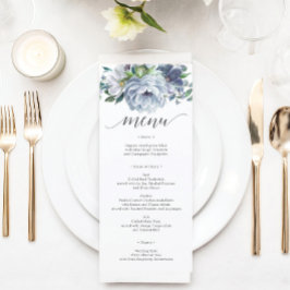Menu Dusty Blue Mariage - Menus Mariage