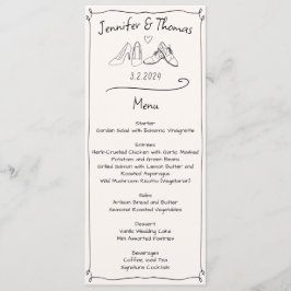 Menü "Eclectic hand Drawn Doodle Wedding Shoes" Programm