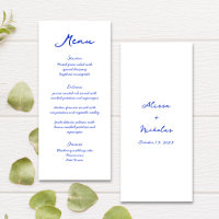 Écriture manuscrite bleu clair moderne Mariage de
