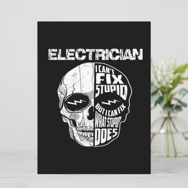 Menu Electricien Je ne peux pas réparer un cadeau de cr (Debout devant)