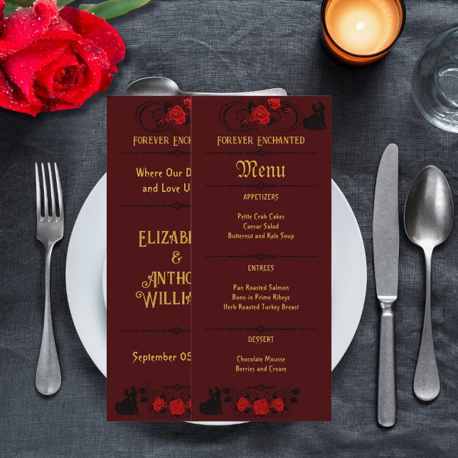 Menu Élégance sur une plaque : Mariage personnalisable (Créateur téléchargé)