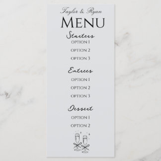 menu élégant