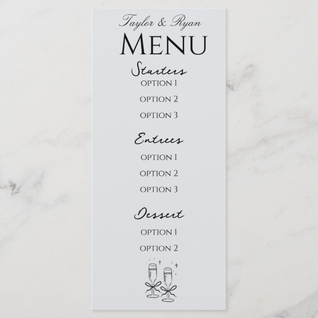 menu élégant (Devant)