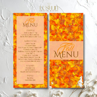 Menu Élégant automne automne automne Feuille orange men
