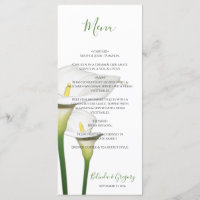 Elégant blanc Calla Lilies Mariage