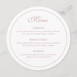 Menu Elégant blanc et blanc