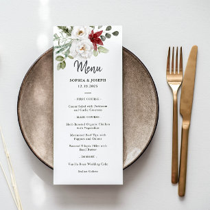 Menu Elégant Bouquet   Mariage de Noël