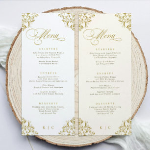 Menu Elegant Gold Luxury Mariage