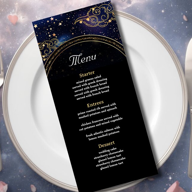 Menu Élégant mariage céleste mystique (Créateur téléchargé)