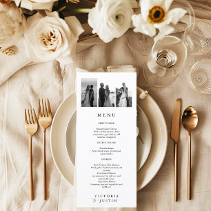 Menu Élégant Mariage de collection photo moderne
