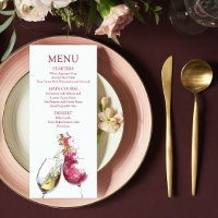 Élégant Mariage de danse du vin rouge et blanc