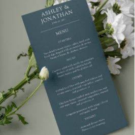 Menu Élégant Moderne Éléments simples Mariage