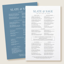 Menu Élégant Multi-Plats Restaurant Haut de Gamme 