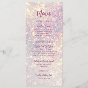 Menu Élégant Parties scintillant violet Mariage étincel
