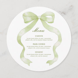 Menu Élégant rond de mâchoire verte