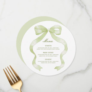 Menu Élégant rond de mâchoire verte