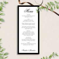 Élégant script officiel Mariage noir et blanc