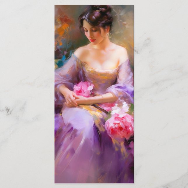 Menu Élégant Signet Portrait (Devant)