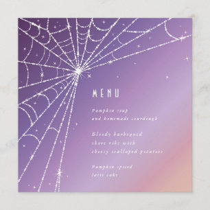 Menu Elégant Sunset Diamond Spider Carré Web / Round