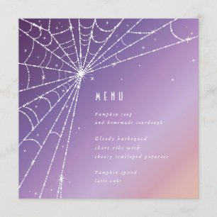 Menu Elégant Sunset Diamond Spider Carré Web / Round