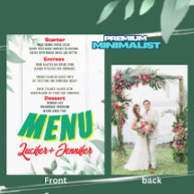 Élégant verdure minimaliste Mariage photo personna