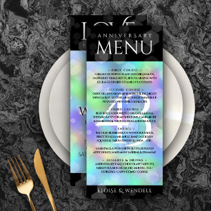 Menu Élégante 43ème anniversaire du Mariage Opal