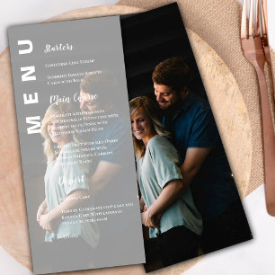 Menu Elégante Faux Vellum Fête de Mariage Photo