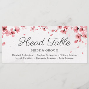 Menu Elégante fleur de cerisier rose trouvez votre cart