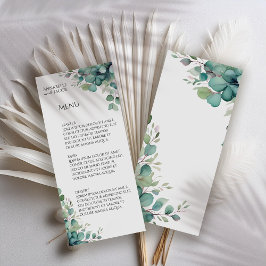 Menü "Elegante Watercolor Blätter" Menükarte