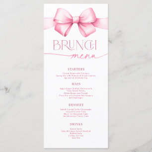 Menu Elle noue le noeud rose Fête des mariées de boue B