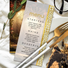 Menü "Enchanted Garden Gate Wedding" Einladung