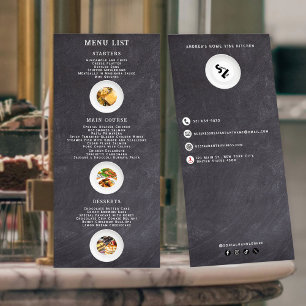 Menu et photos de nourriture professionnels tendan