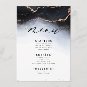 Menu Ethereal Mist Ombre Marine Blue Edgy Gildinner