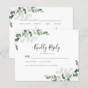 Menü "Eukalyptus" - Auswahl der RSVP-Karte