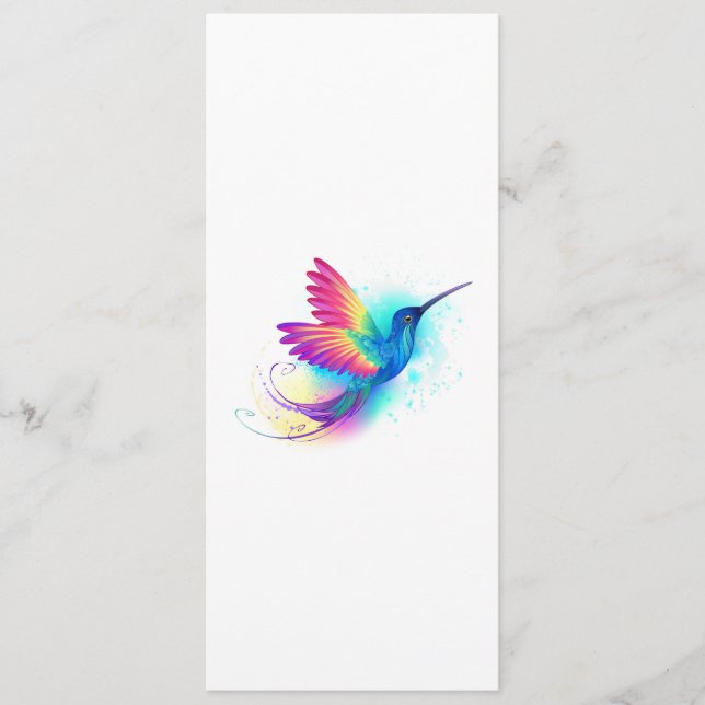 Menu Exotic Rainbow Hummingbird (Devant)