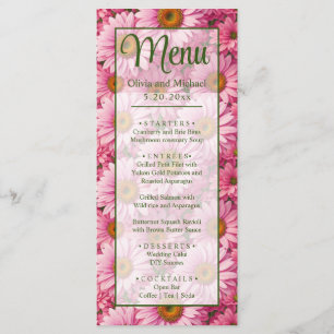 Menu Faisceaux rose rose printanière rose pâle margueri