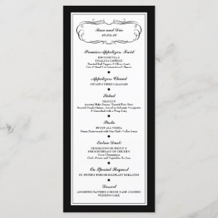 Menu fait sur commande