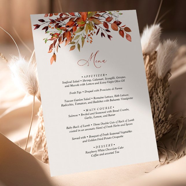 Menu FALL Script Mariage saisonnier (Créateur téléchargé)