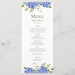 Menu Fête de fiançailles aux Hortensias Bleus