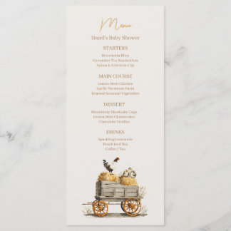 Menu Fête de Naissance de la Poule de Campagne Rustique