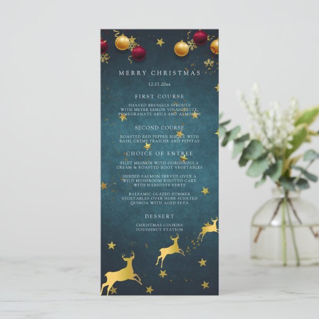 Menu Fête de Noël Joyeux Noël (Debout devant)