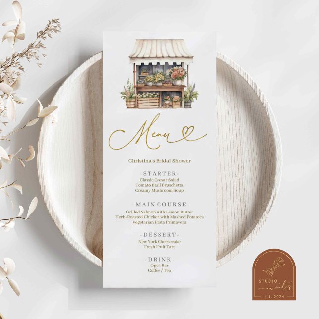 Menu Fête des mariées du marché des fleurs (Créateur téléchargé)