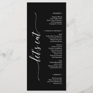 Menu Fête des mariées Mariage Élégance minimale