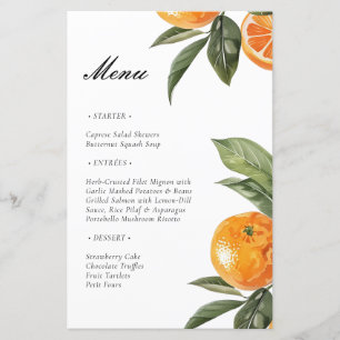 Menu Fête des mariées principale de la taille oran
