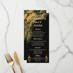 Menu Fête des Mères en Champagne Black & Gold