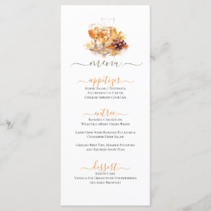 Menu Fête Festive de nourriture et de boisson Thème