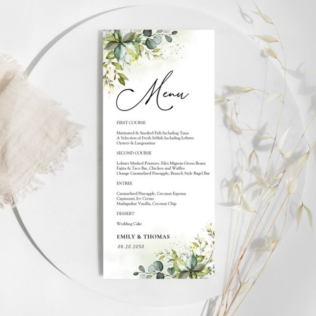 Menu Fêtes des mariées vertes (Créateur téléchargé)