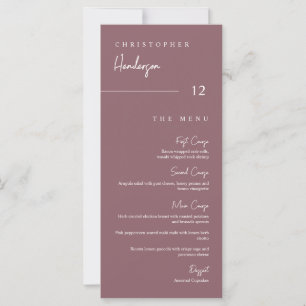 Menu Feuille de Merci d'escorte de table pourpre D
