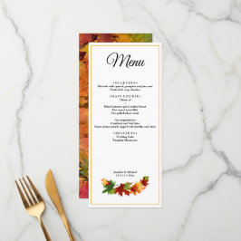 Menu Feuilles Automne Couleur Automne Personnaliser le