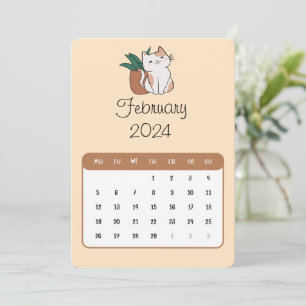 Menu Février 2024 Stand Alone Chat Et Calendrier Plante